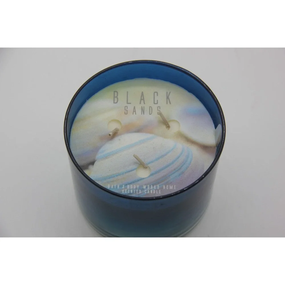 RARE Bath & Body Works BLACK SANDS Scented Large 3 Wick Candle 14.5 oz Retired